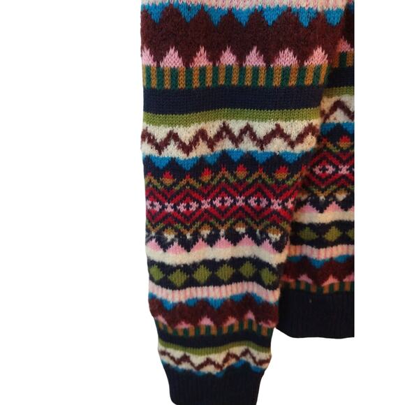 Talbots Mixed Pattern Fair Isle Knit Sweater w/ Rhinestones β Size Small - Picture 6 of 9